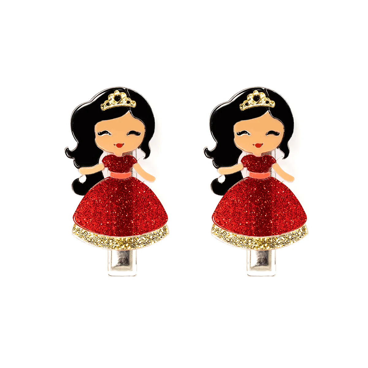 Cute Doll Red Dress Alligator Clips