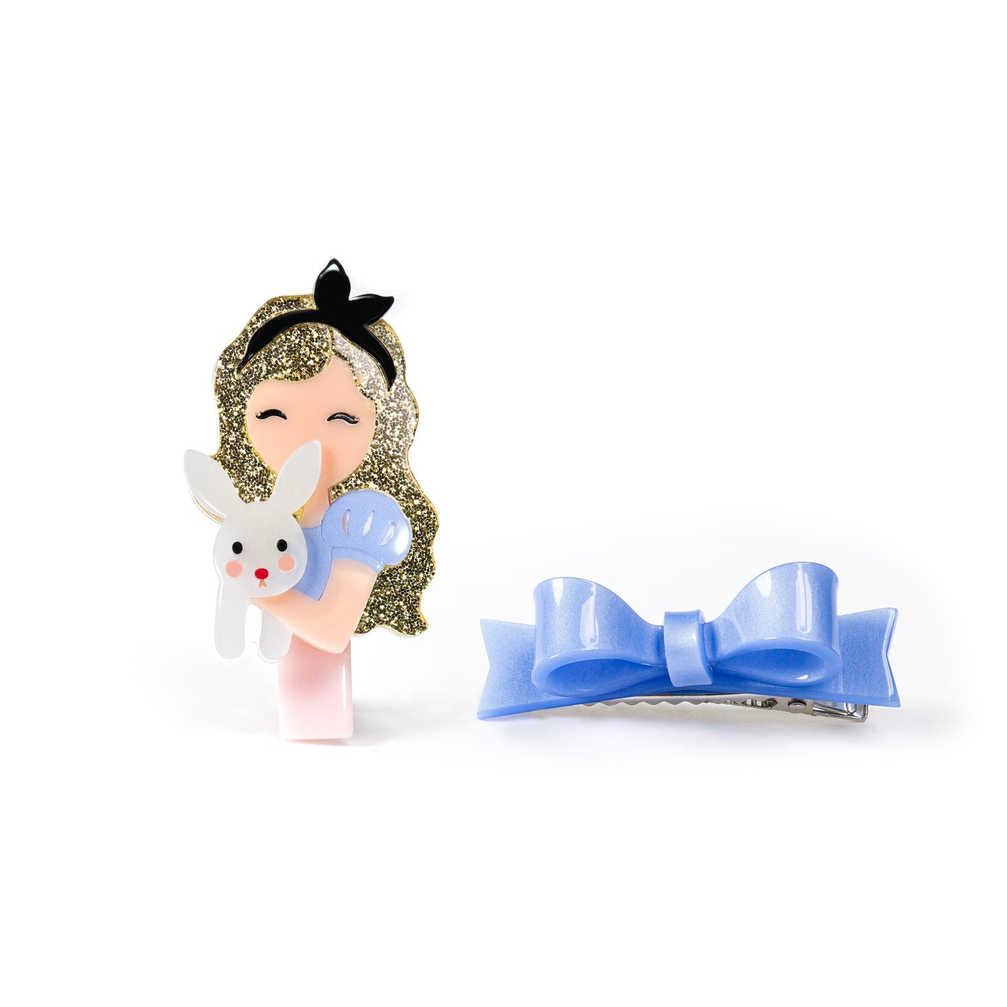 Cute Doll + Bow Alligator Clips